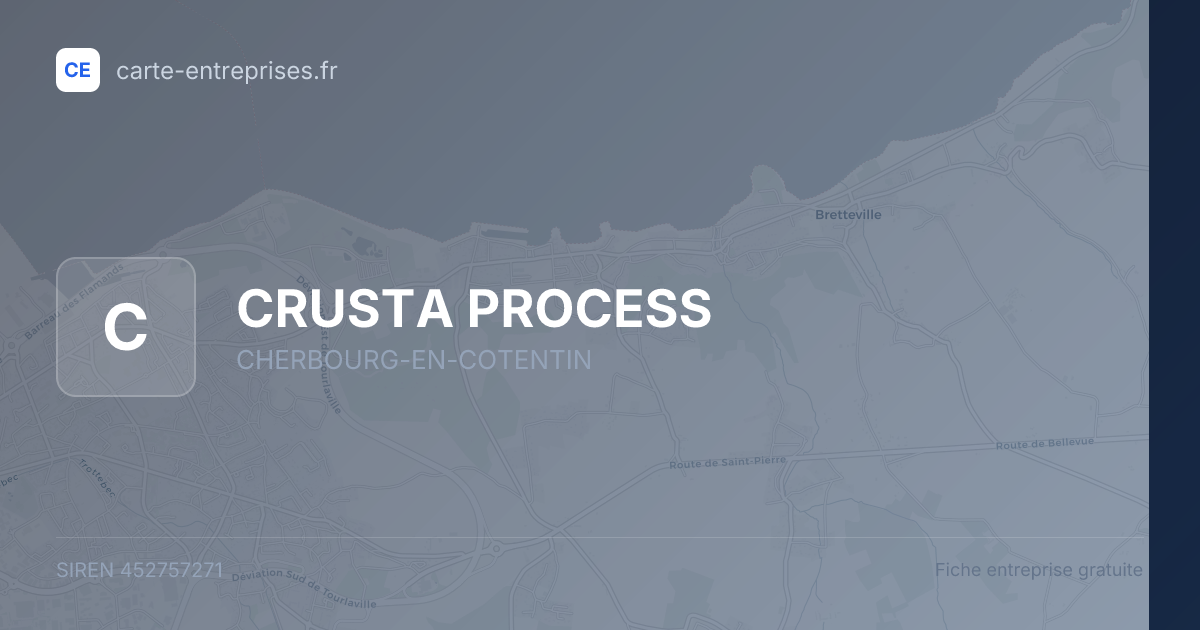 CRUSTA PROCESS — 452757271 — fiche entreprise