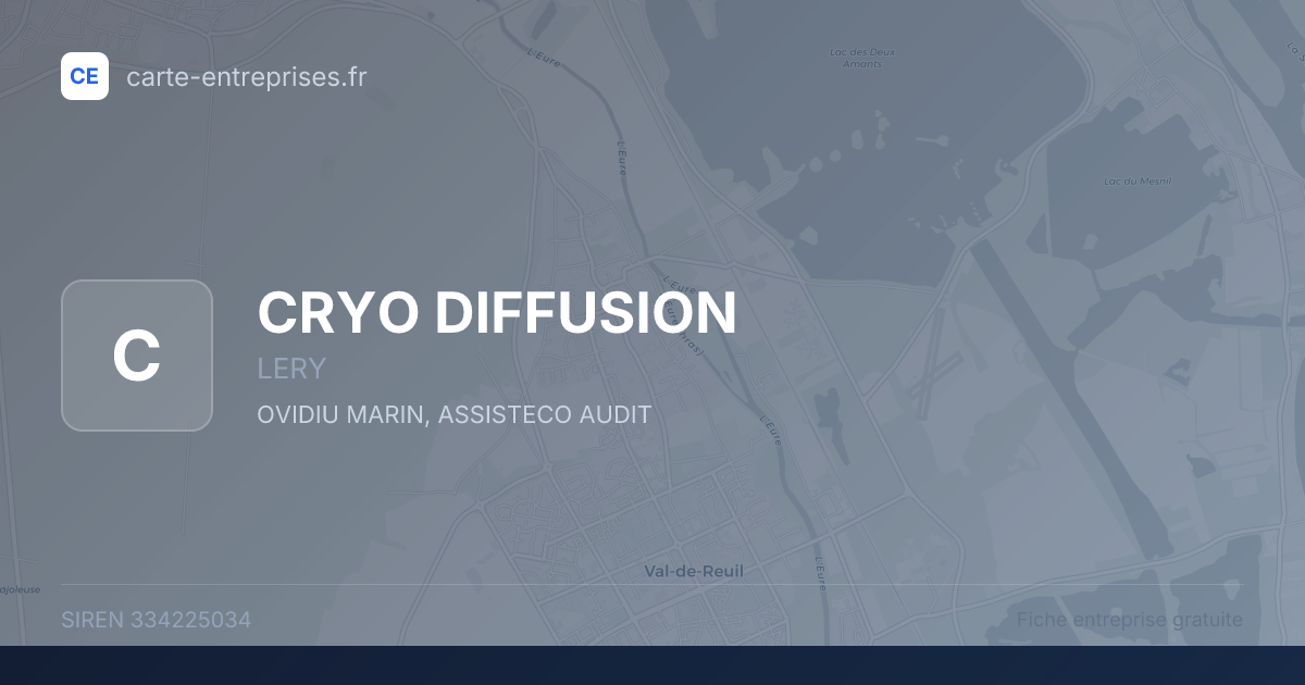 CRYO DIFFUSION — 334225034 — fiche entreprise