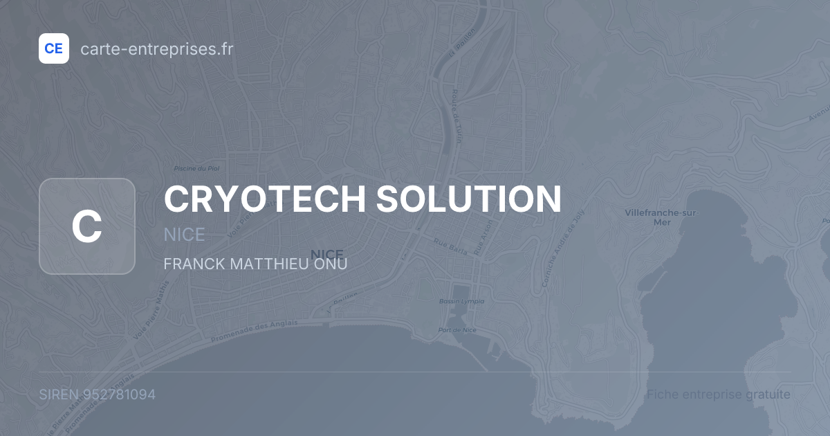 CRYOTECH SOLUTION — 952781094 — fiche entreprise