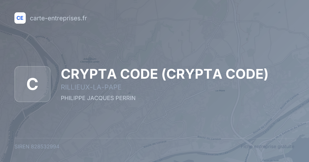 CRYPTA CODE — 828532994 — fiche entreprise