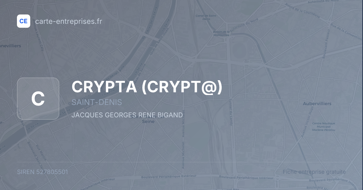 CRYPTA (CRYPT@) — 527805501 — fiche entreprise