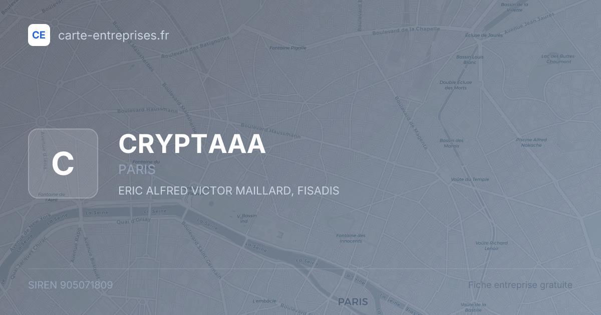 CRYPTAAA — 905071809 — fiche entreprise