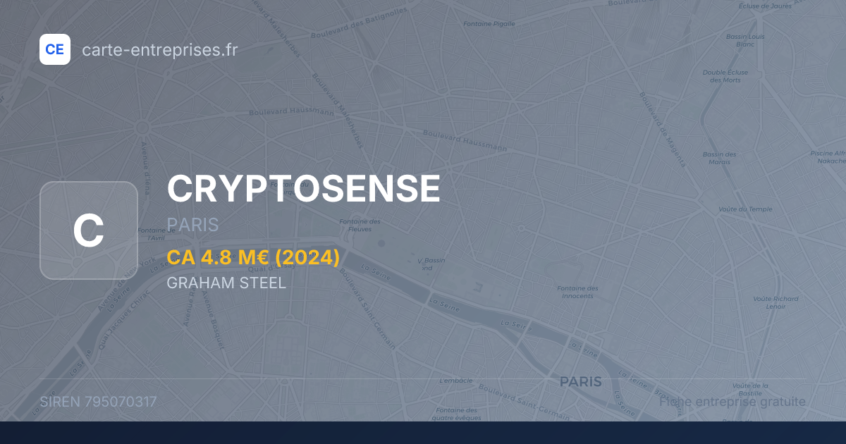 CRYPTOSENSE — 795070317 — fiche entreprise