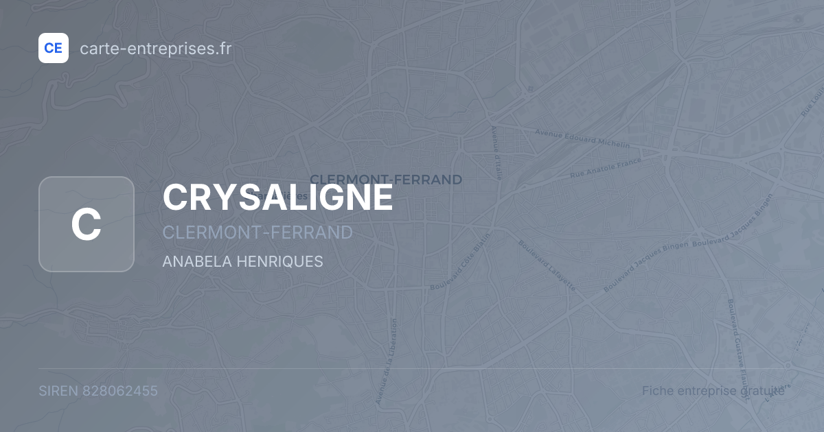CRYSALIGNE — 828062455 — fiche entreprise