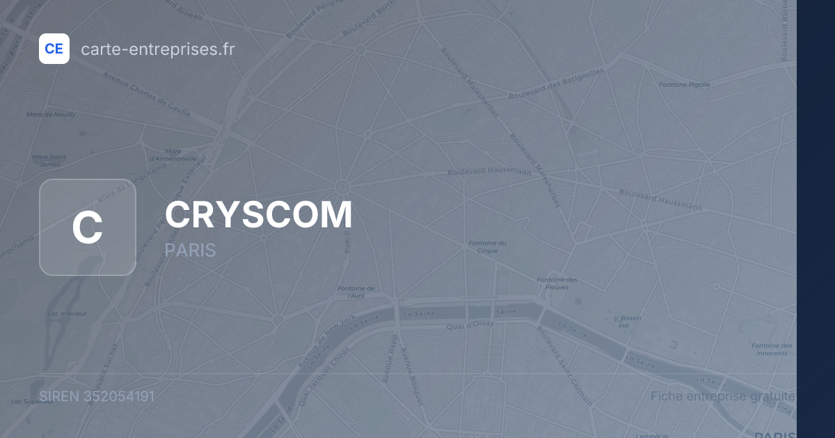 CRYSCOM — 352054191 — fiche entreprise