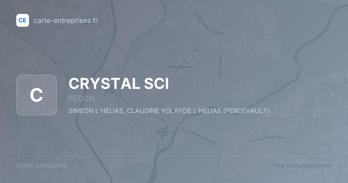 CRYSTAL SCI — 349802686 — fiche entreprise