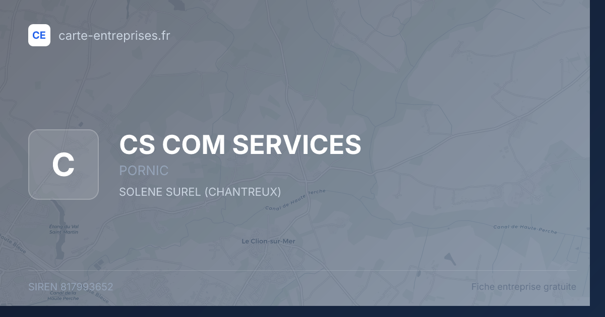 CS COM SERVICES — 817993652 — fiche entreprise