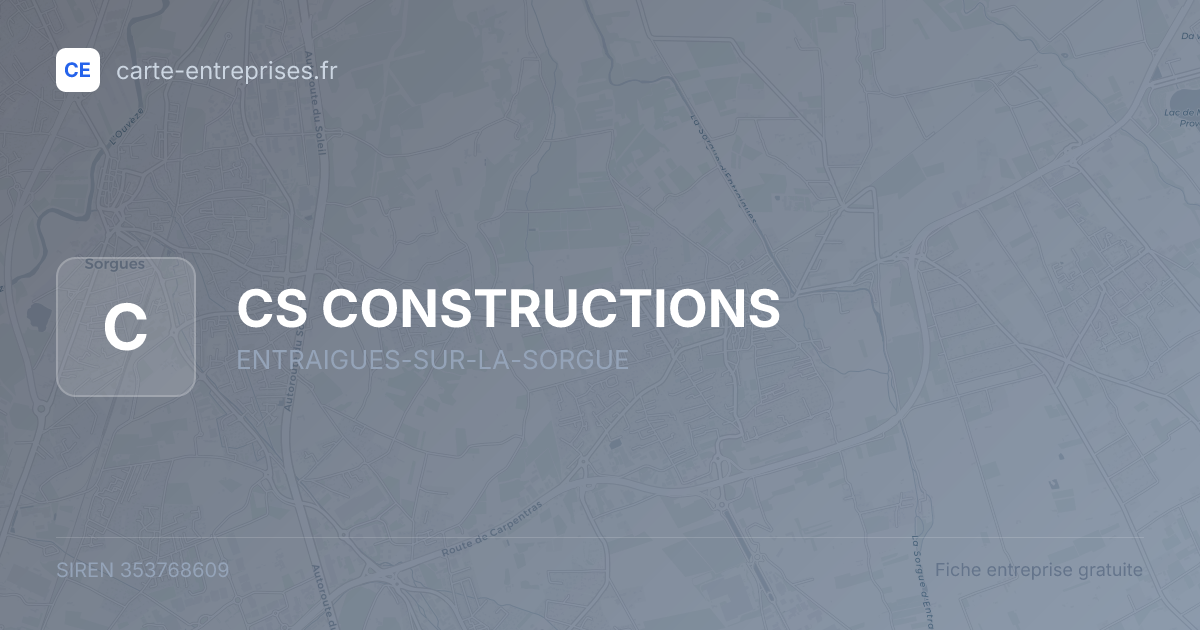 CS CONSTRUCTIONS — 353768609 — fiche entreprise
