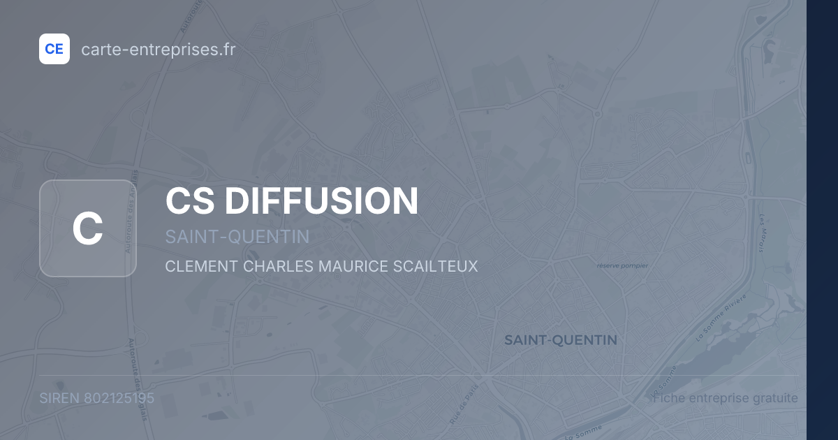 CS DIFFUSION — 802125195 — fiche entreprise