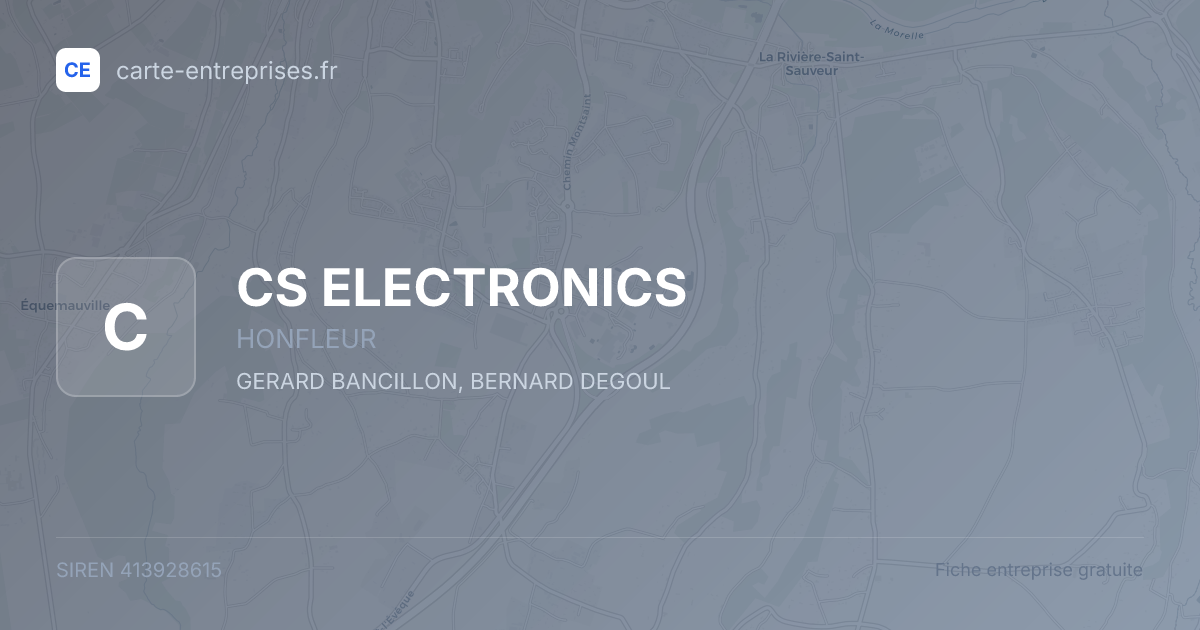CS ELECTRONICS — 413928615 — fiche entreprise