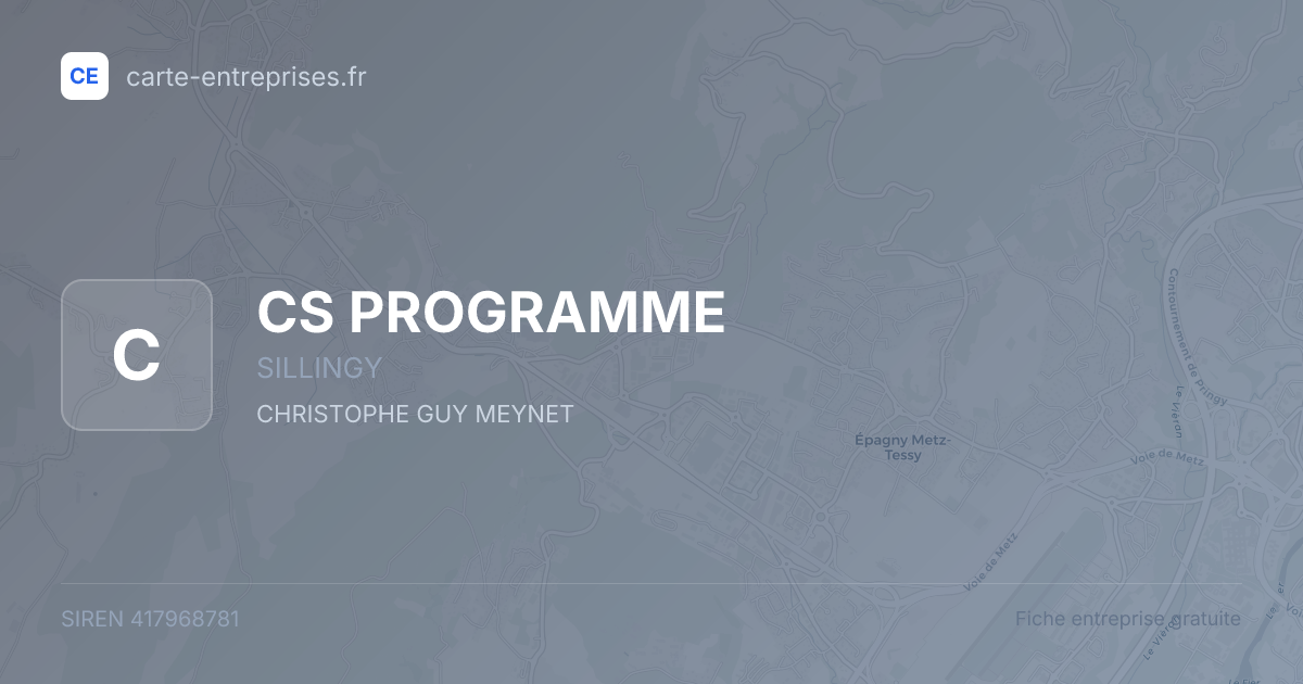CS PROGRAMME — 417968781 — fiche entreprise