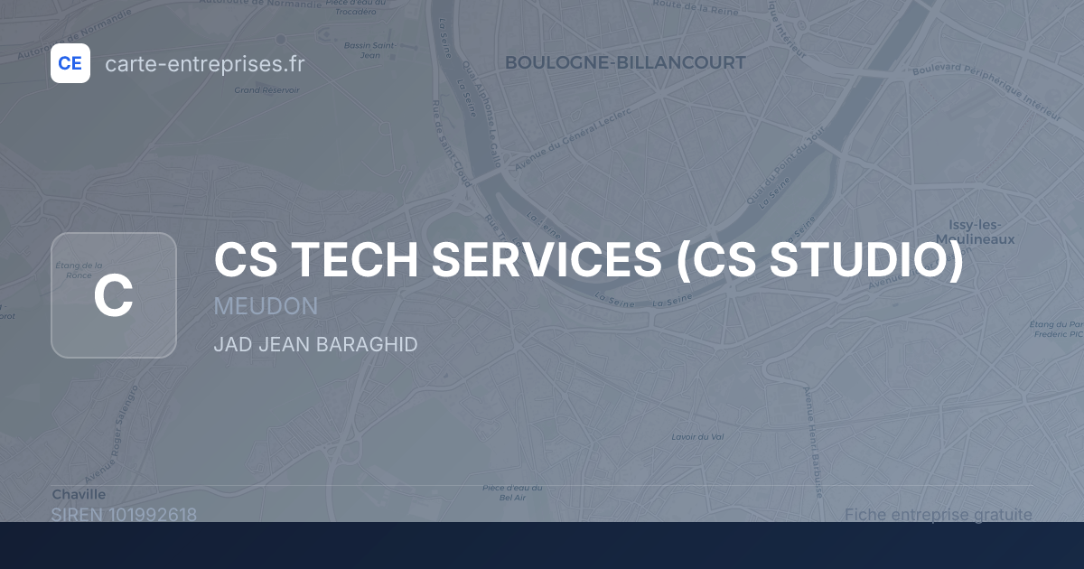 CS TECH SERVICES (CS STUDIO) — 101992618 — fiche entreprise