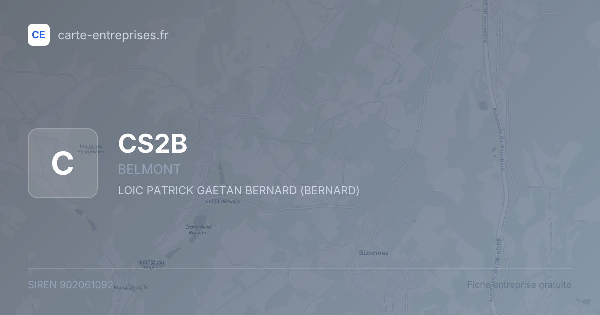 CS2B — 902061092 — fiche entreprise