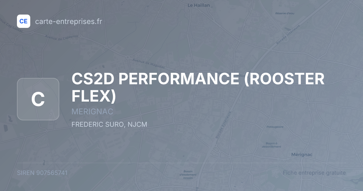 CS2D PERFORMANCE (ROOSTER FLEX) — 907565741 — fiche entreprise