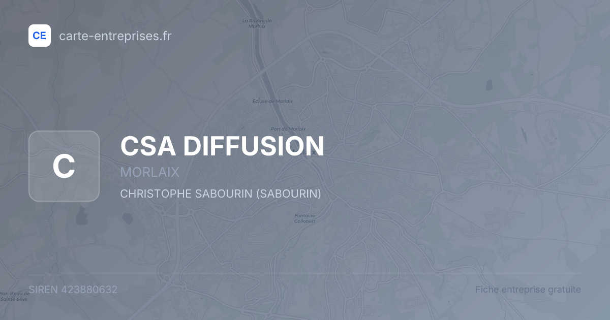 CSA DIFFUSION — 423880632 — fiche entreprise