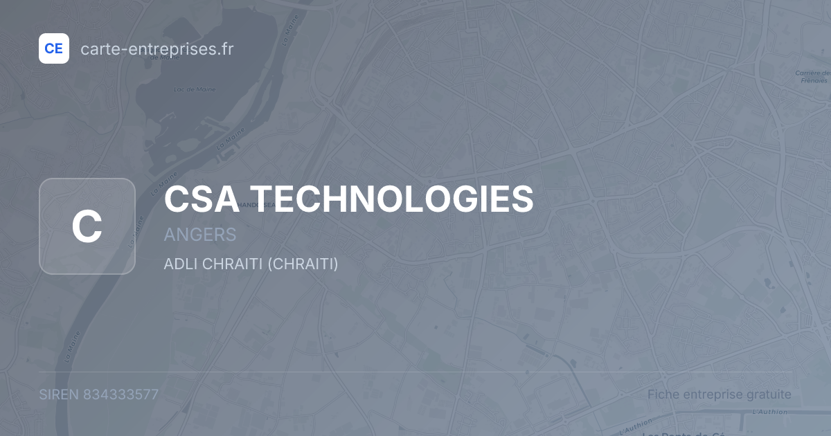 CSA TECHNOLOGIES — 834333577 — fiche entreprise