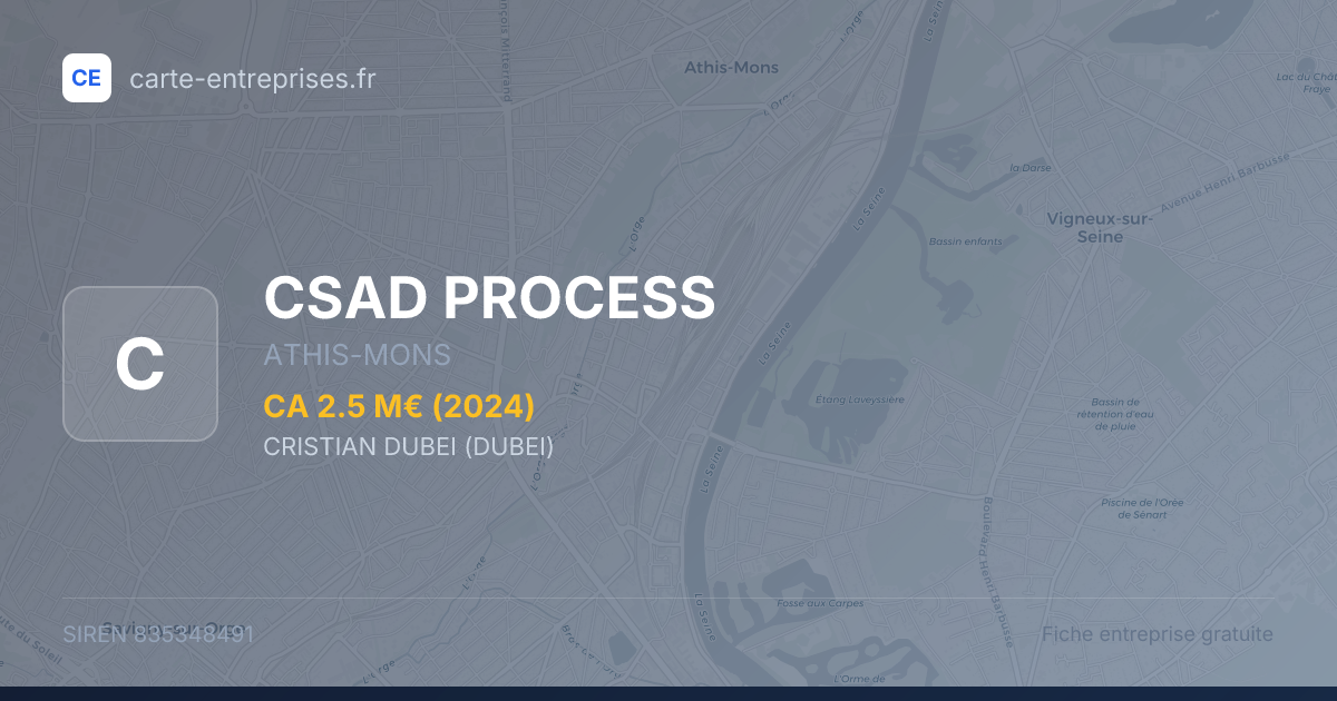 CSAD PROCESS — 835348491 — fiche entreprise