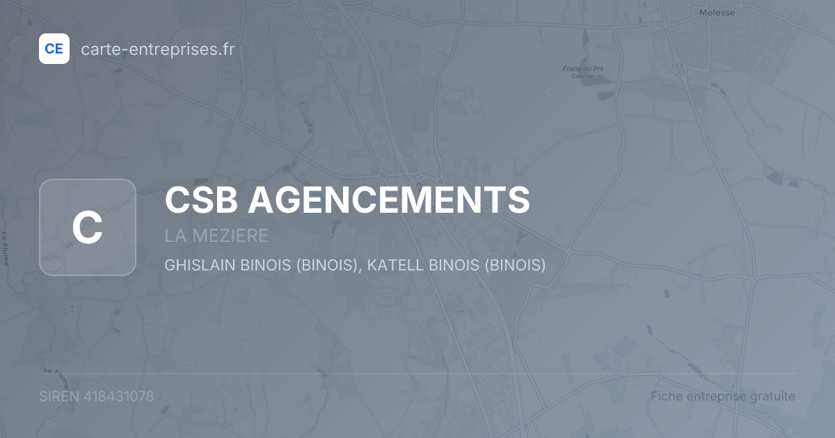 CSB AGENCEMENTS — 418431078 — fiche entreprise