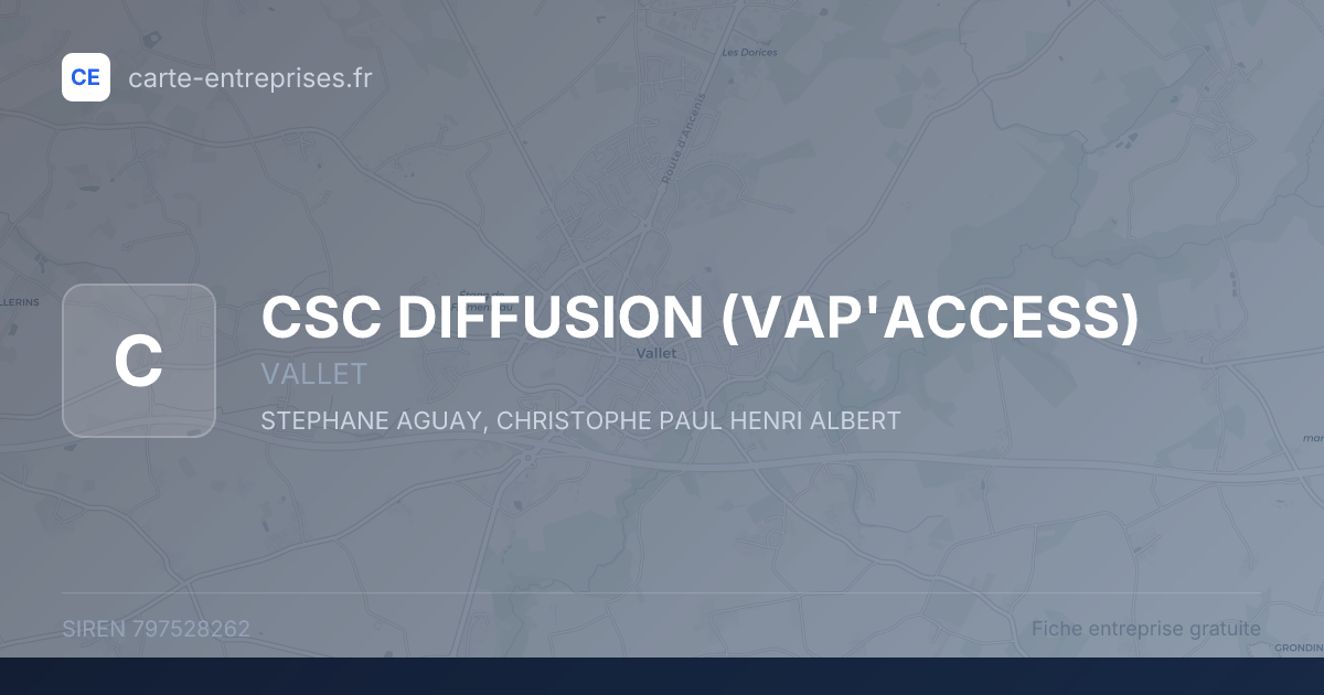 CSC DIFFUSION (VAP'ACCESS) — 797528262 — fiche entreprise