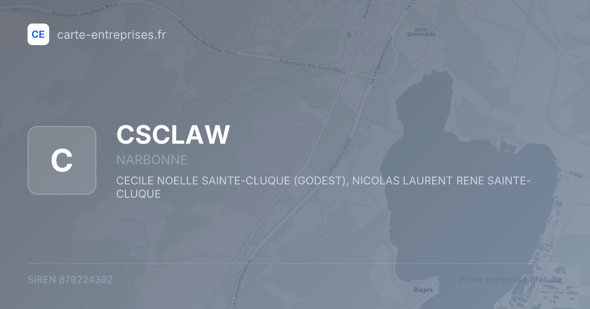CSCLAW — 879224392 — fiche entreprise