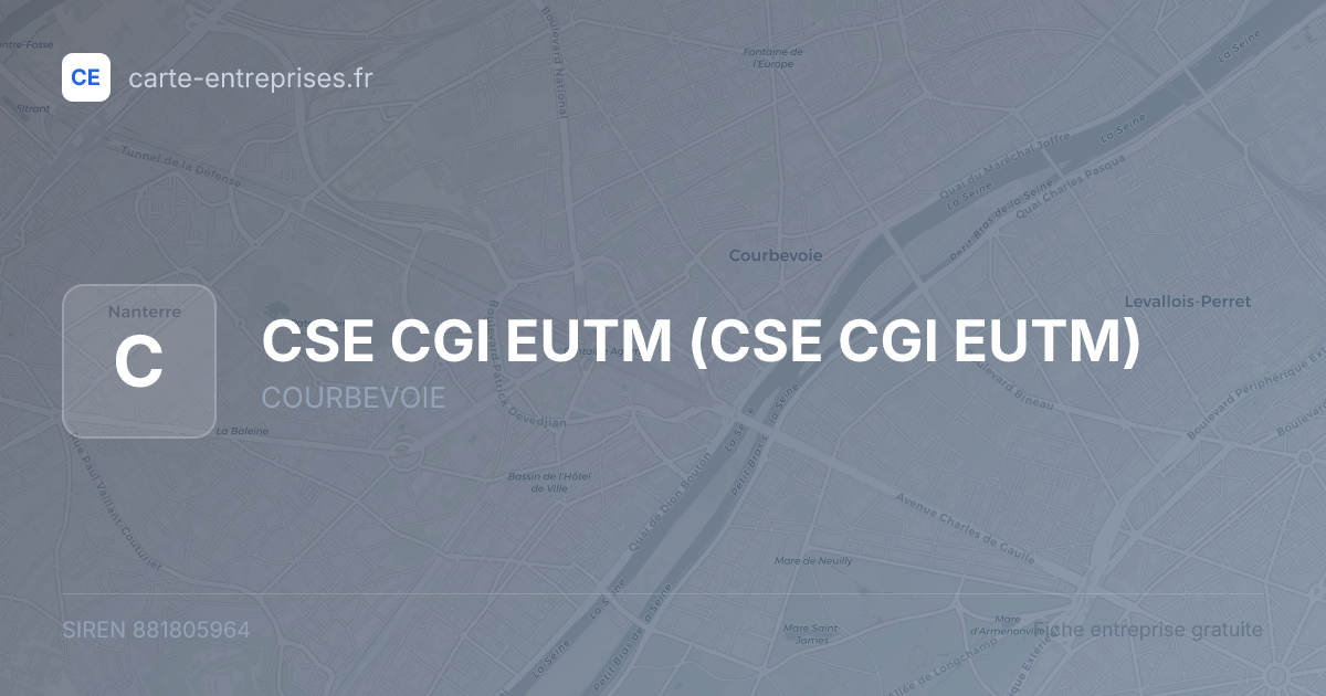 CSE CGI EUTM — 881805964 — fiche entreprise
