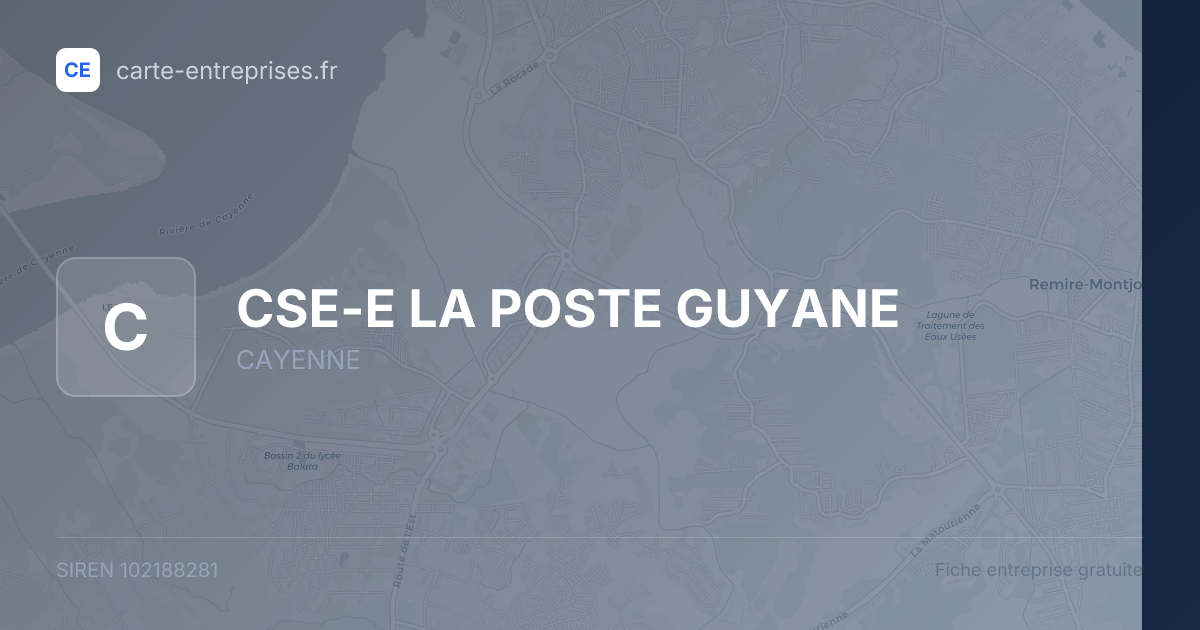 CSE-E LA POSTE GUYANE — 102188281 — fiche entreprise