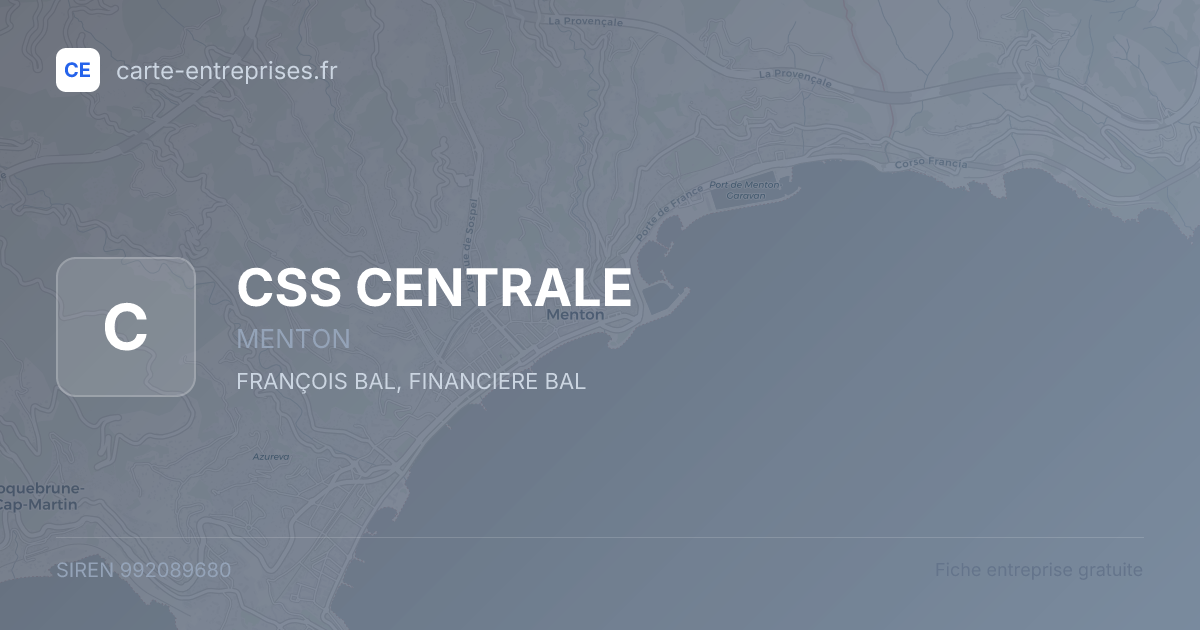 CSS CENTRALE — 992089680 — fiche entreprise