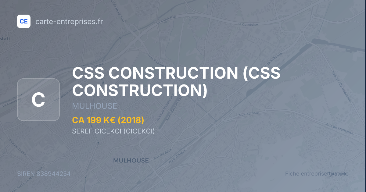 CSS CONSTRUCTION — 838944254 — fiche entreprise
