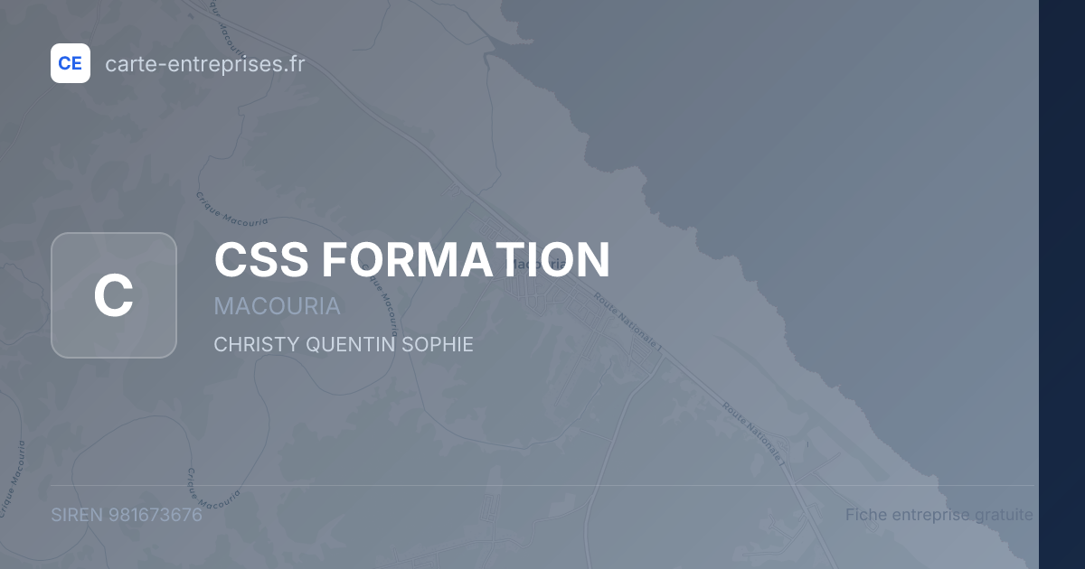 CSS FORMATION — 981673676 — fiche entreprise