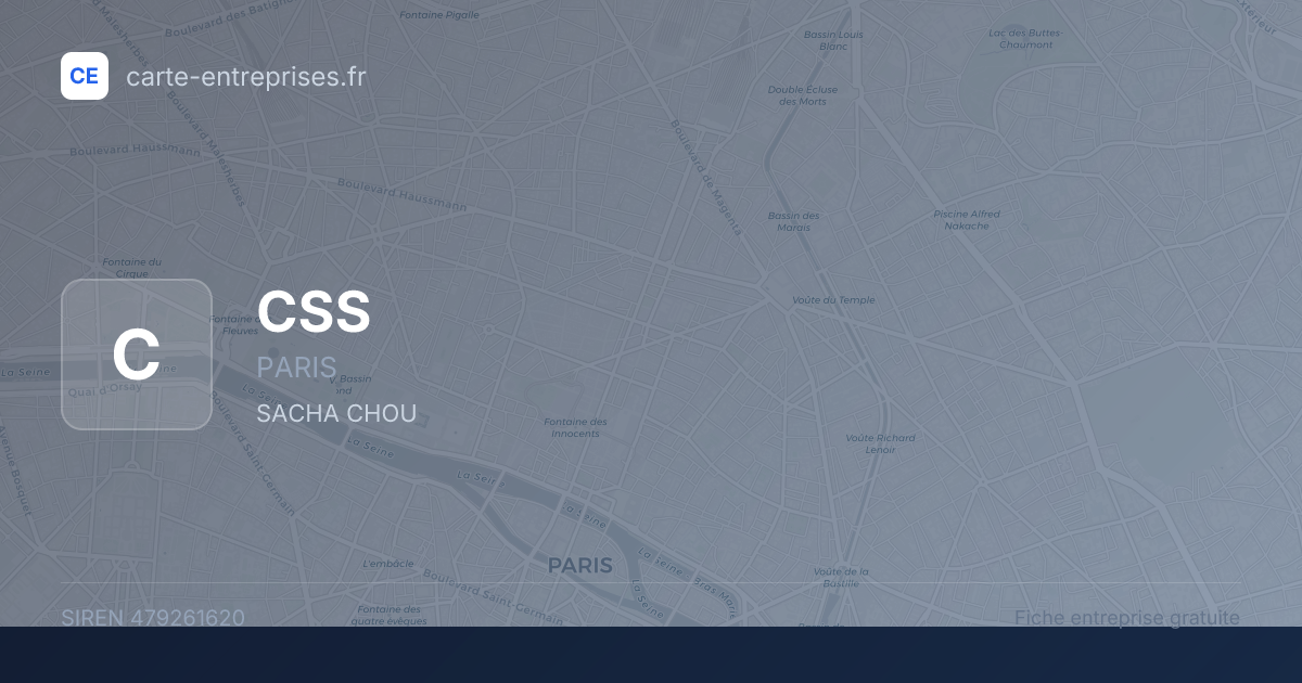 CSS — 479261620 — fiche entreprise