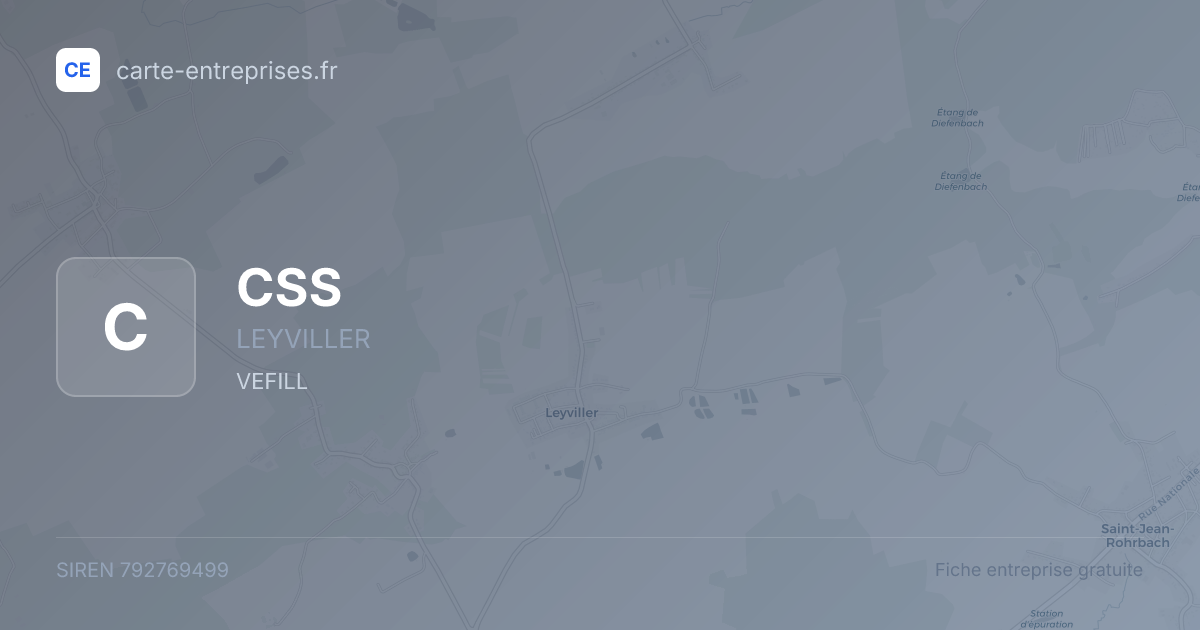 CSS — 792769499 — fiche entreprise