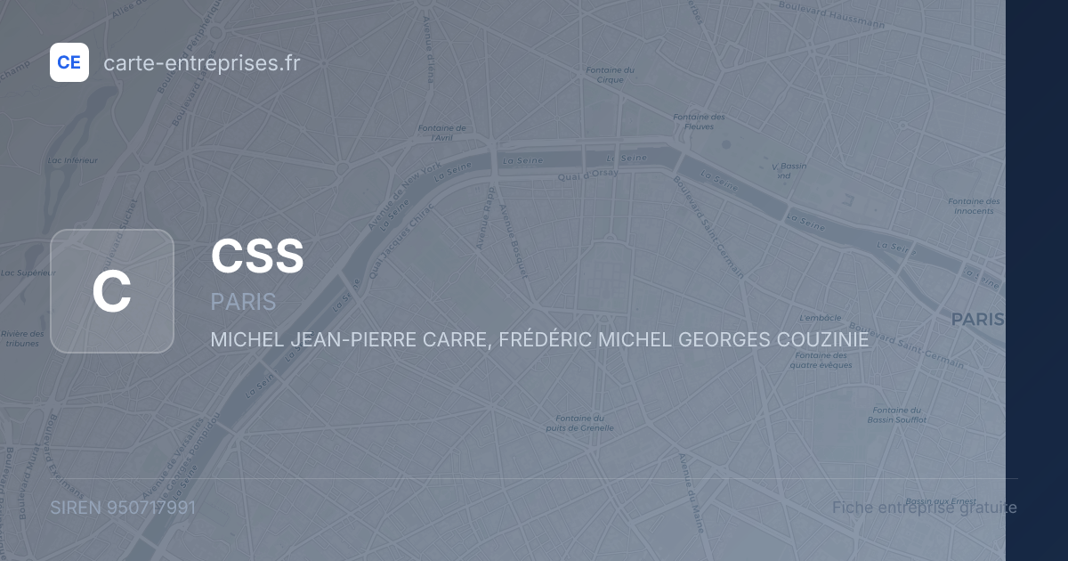 CSS — 950717991 — fiche entreprise