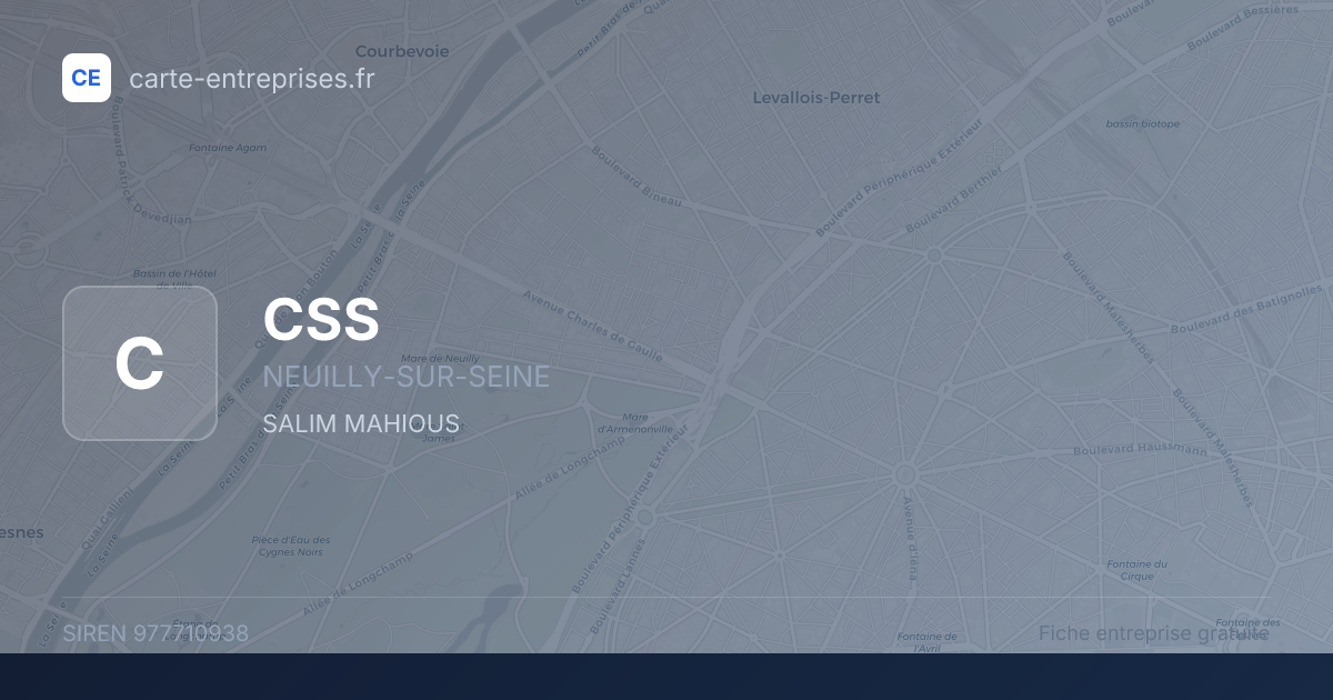 CSS — 977710938 — fiche entreprise