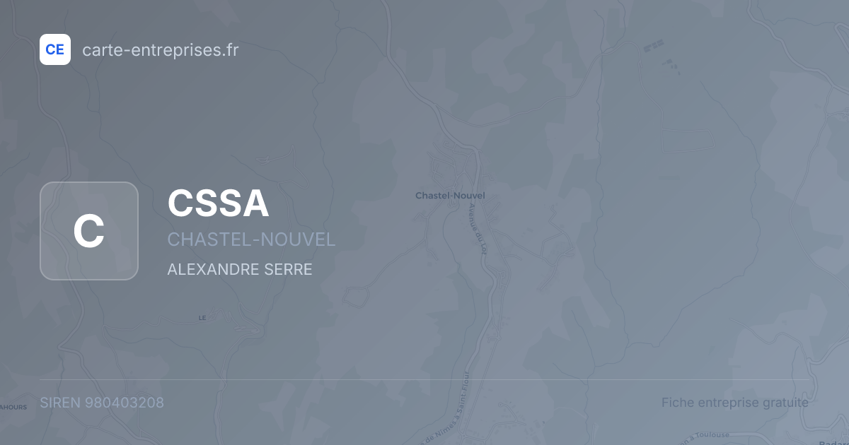 CSSA — 980403208 — fiche entreprise