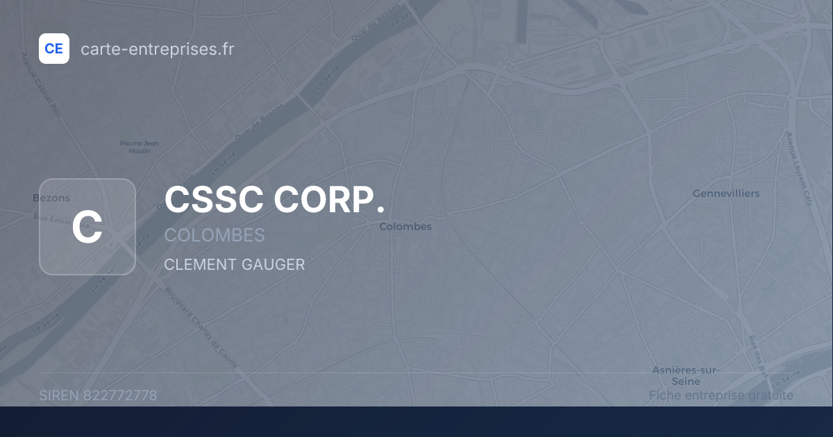 CSSC CORP. — 822772778 — fiche entreprise