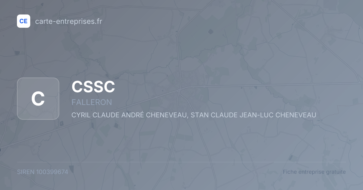 CSSC — 100399674 — fiche entreprise