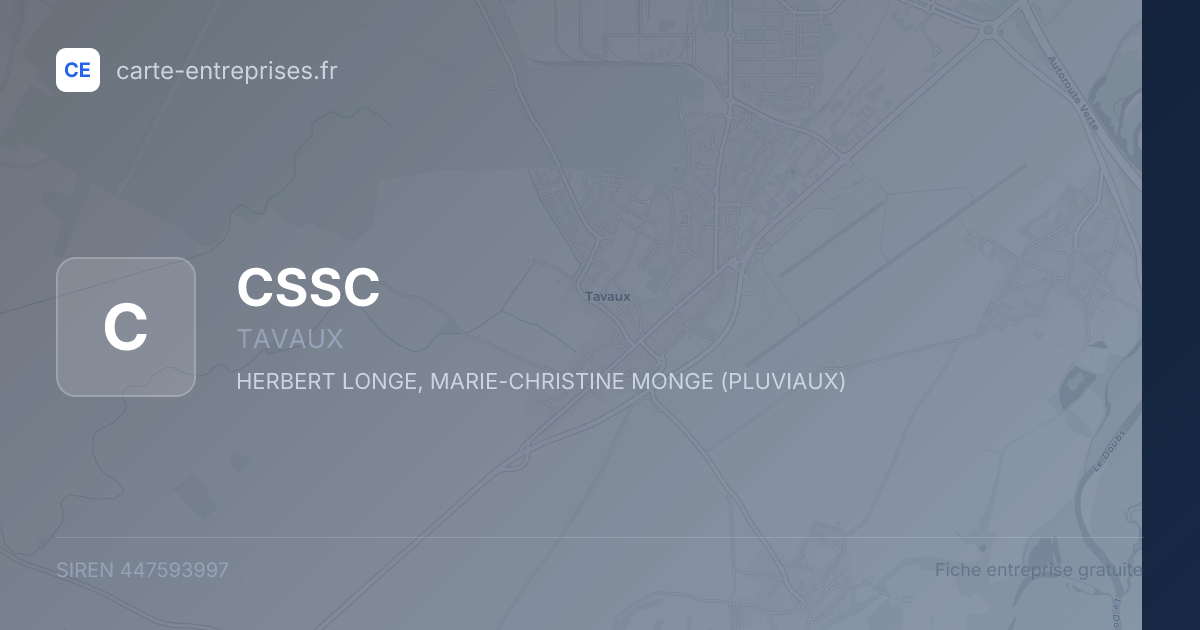 CSSC — 447593997 — fiche entreprise