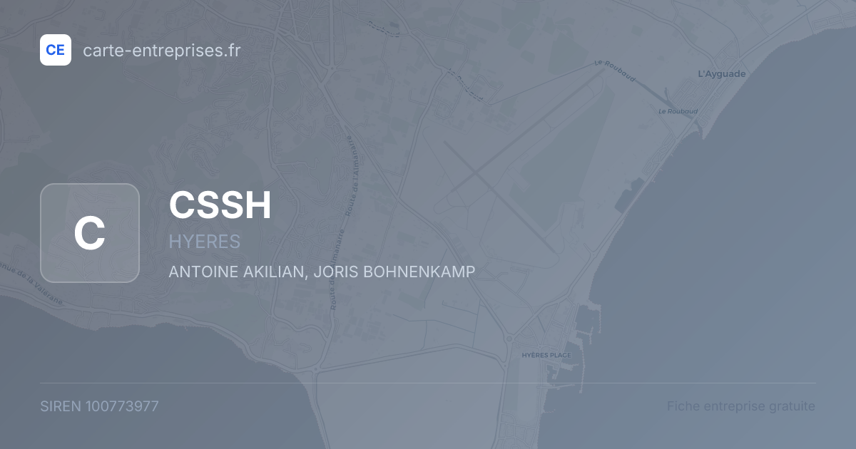 CSSH — 100773977 — fiche entreprise