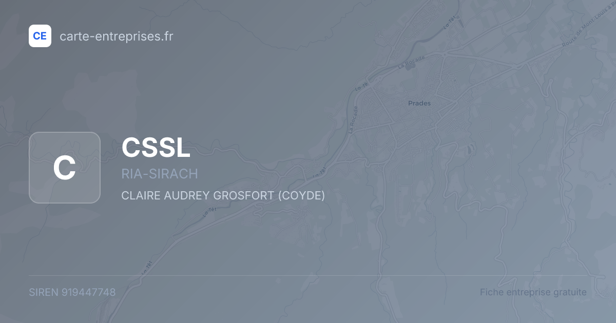 CSSL — 919447748 — fiche entreprise