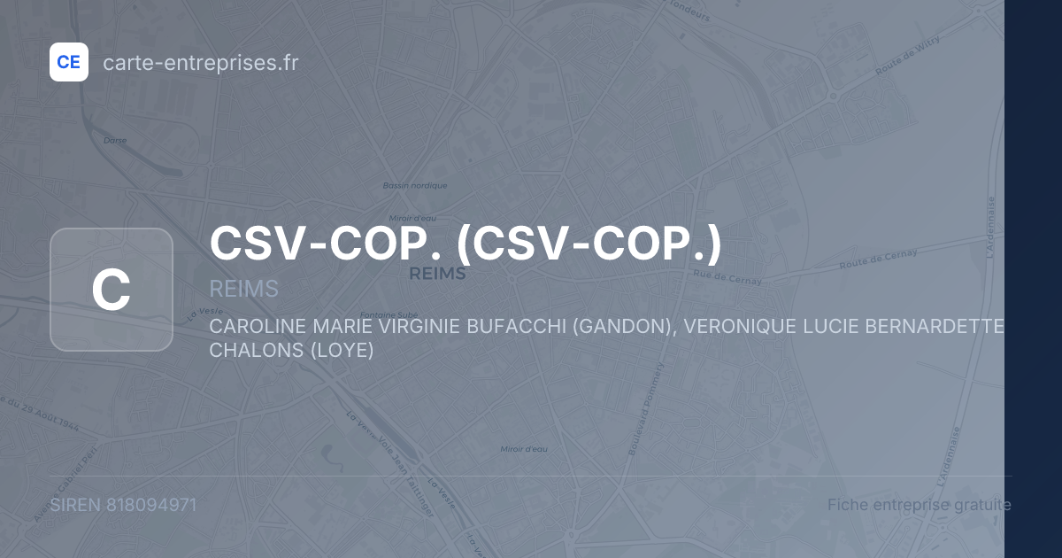 CSV-COP. — 818094971 — fiche entreprise