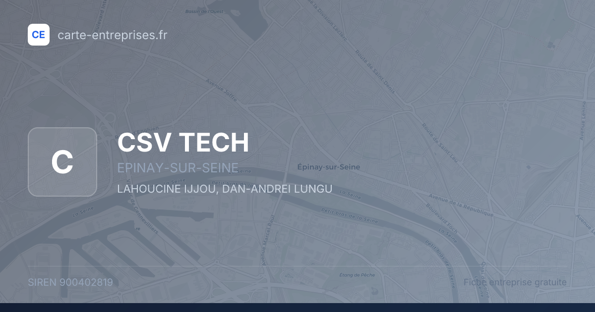 CSV TECH — 900402819 — fiche entreprise
