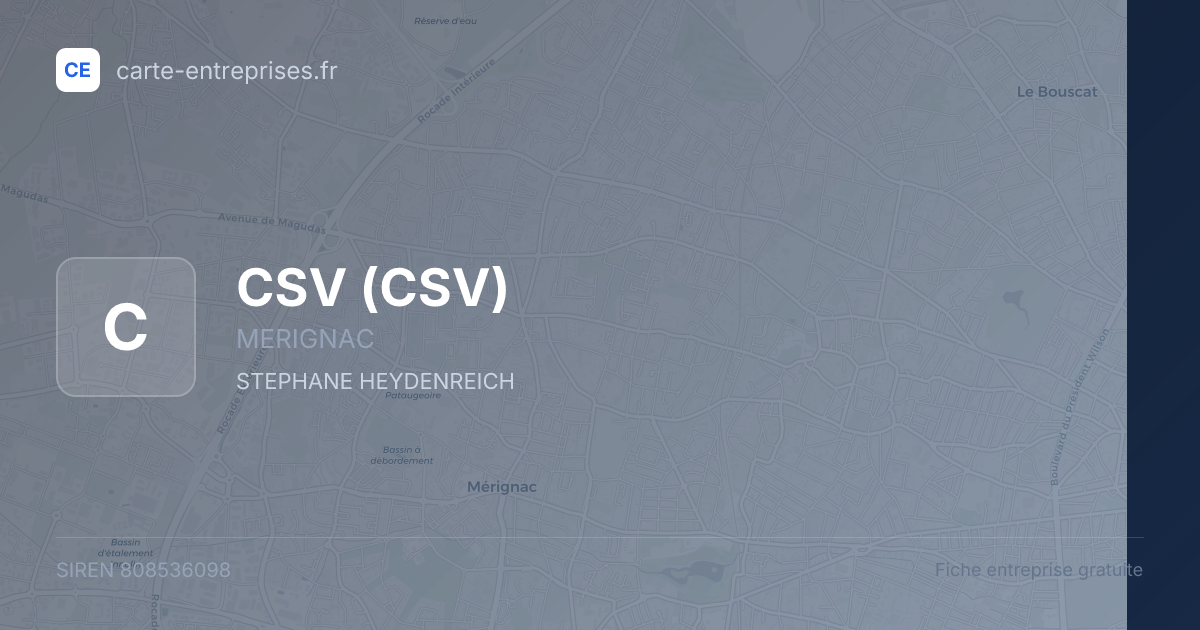 CSV — 808536098 — fiche entreprise