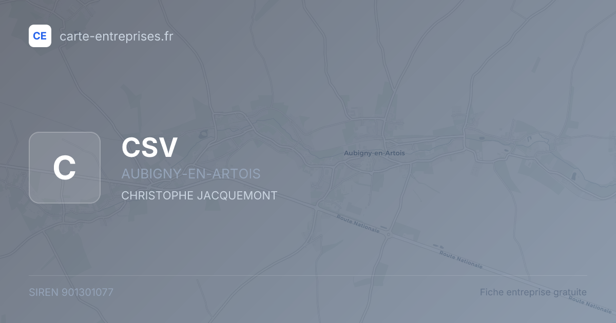 CSV — 901301077 — fiche entreprise
