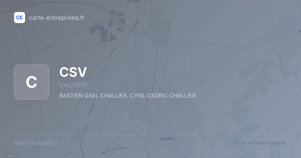 CSV — 950859637 — fiche entreprise