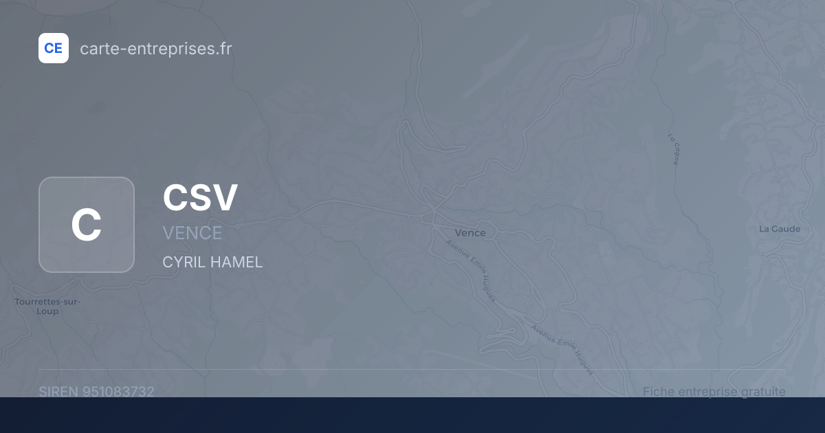 CSV — 951083732 — fiche entreprise