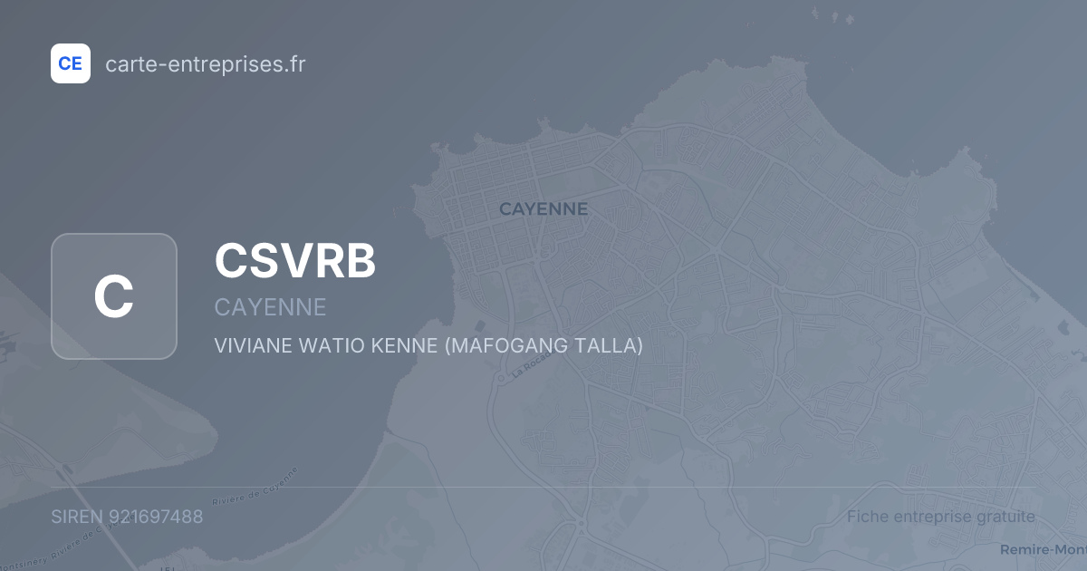 CSVRB — 921697488 — fiche entreprise
