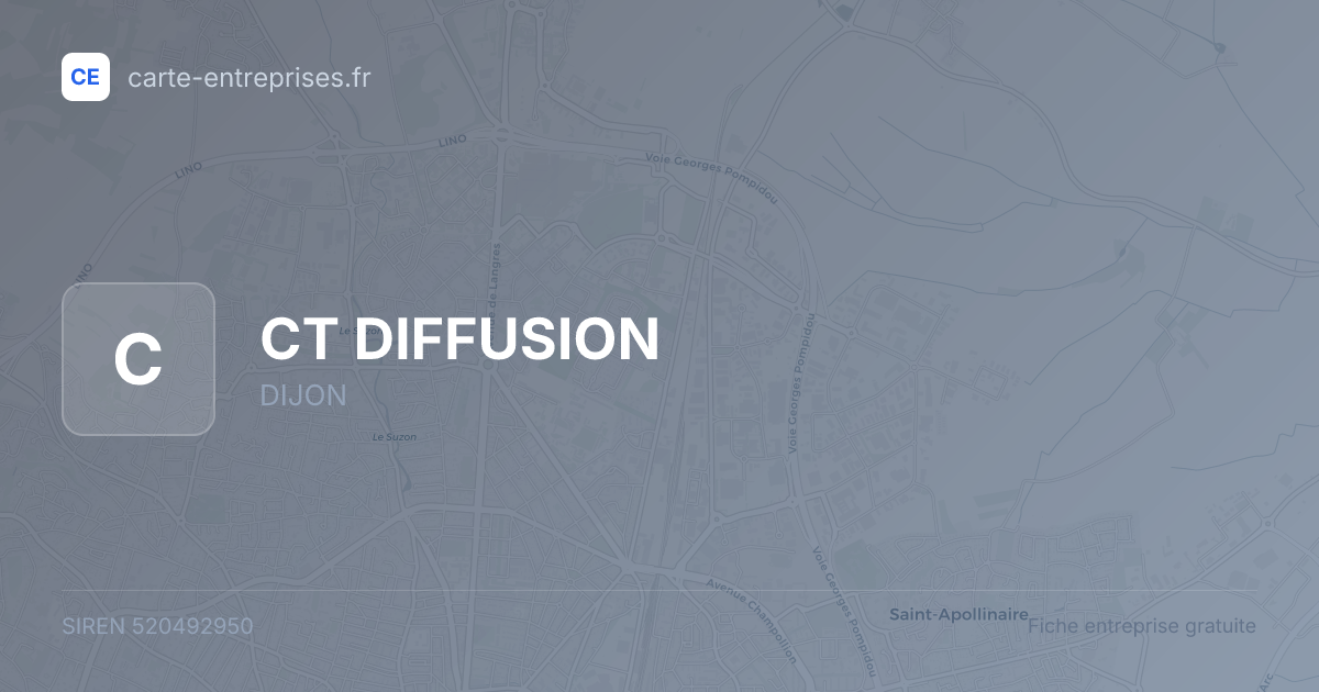 CT DIFFUSION — 520492950 — fiche entreprise