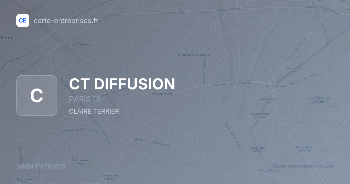 CT DIFFUSION — 819782855 — fiche entreprise