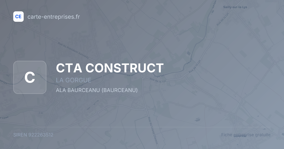 CTA CONSTRUCT — 922263512 — fiche entreprise