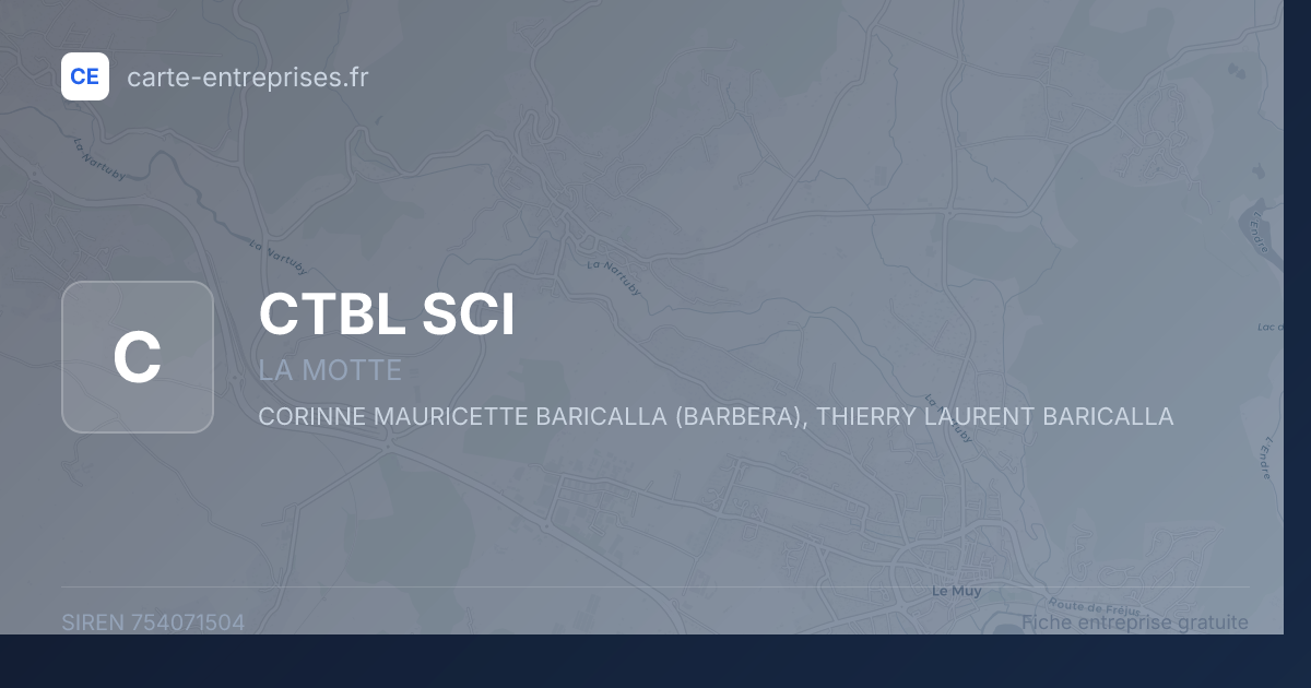 CTBL SCI — 754071504 — fiche entreprise